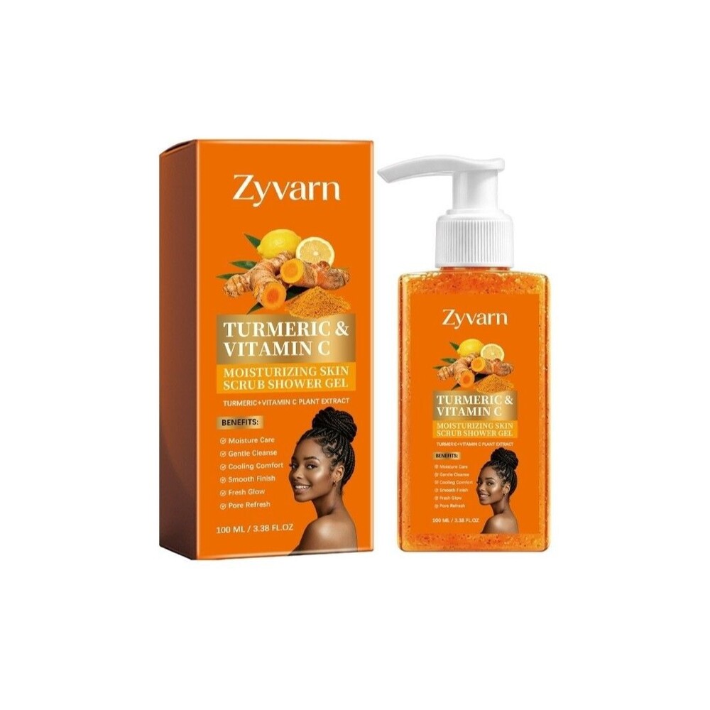 Turmeric Orange Vitamin C Body Wash with Cocoa Exfoliant, Mattifying Scrub USA